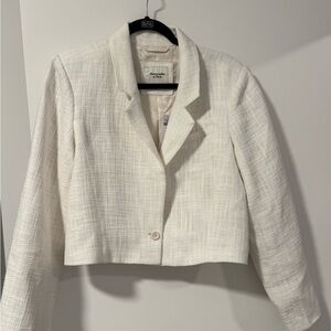 A&F Cropped twill blazer